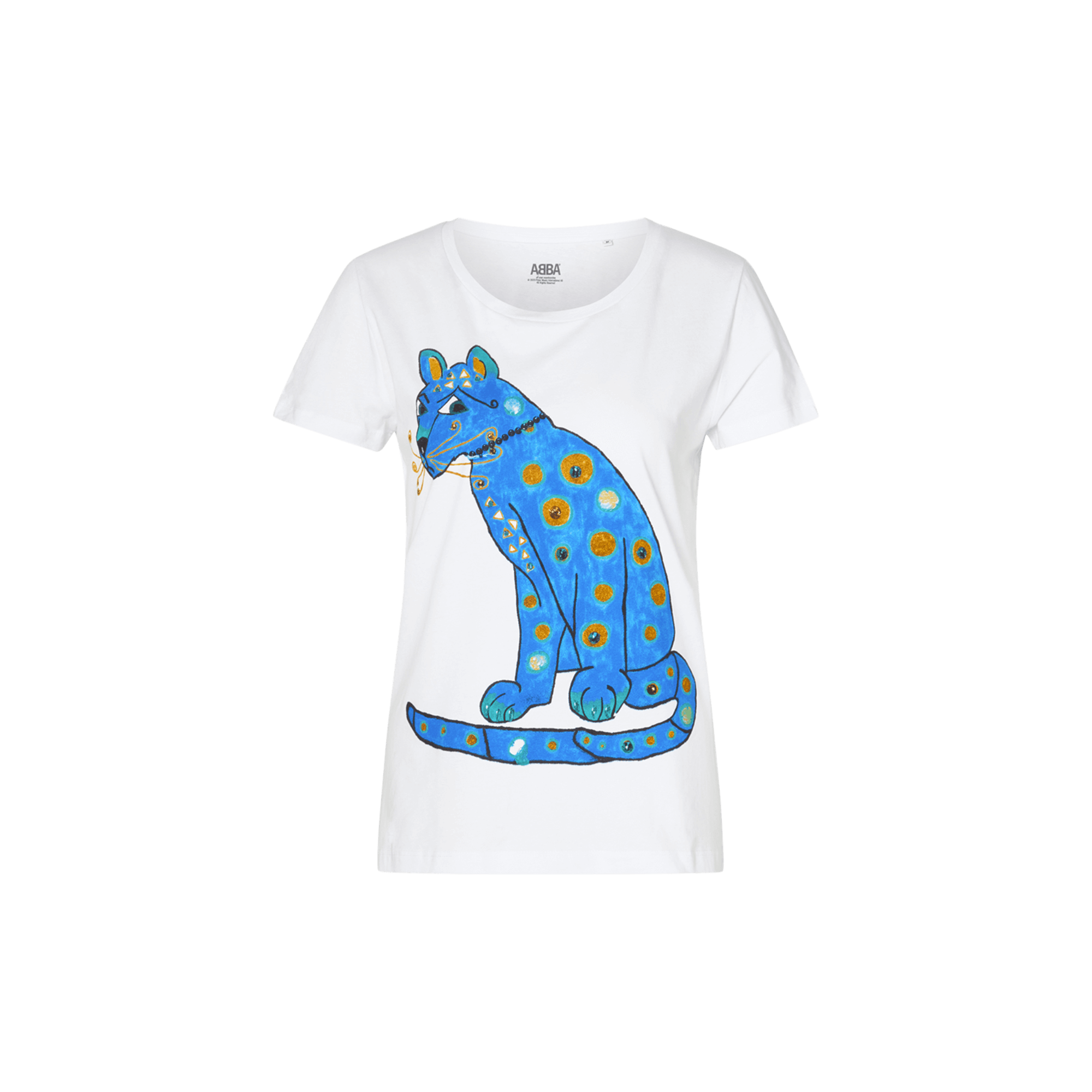 ABBA blå katt t-shirt