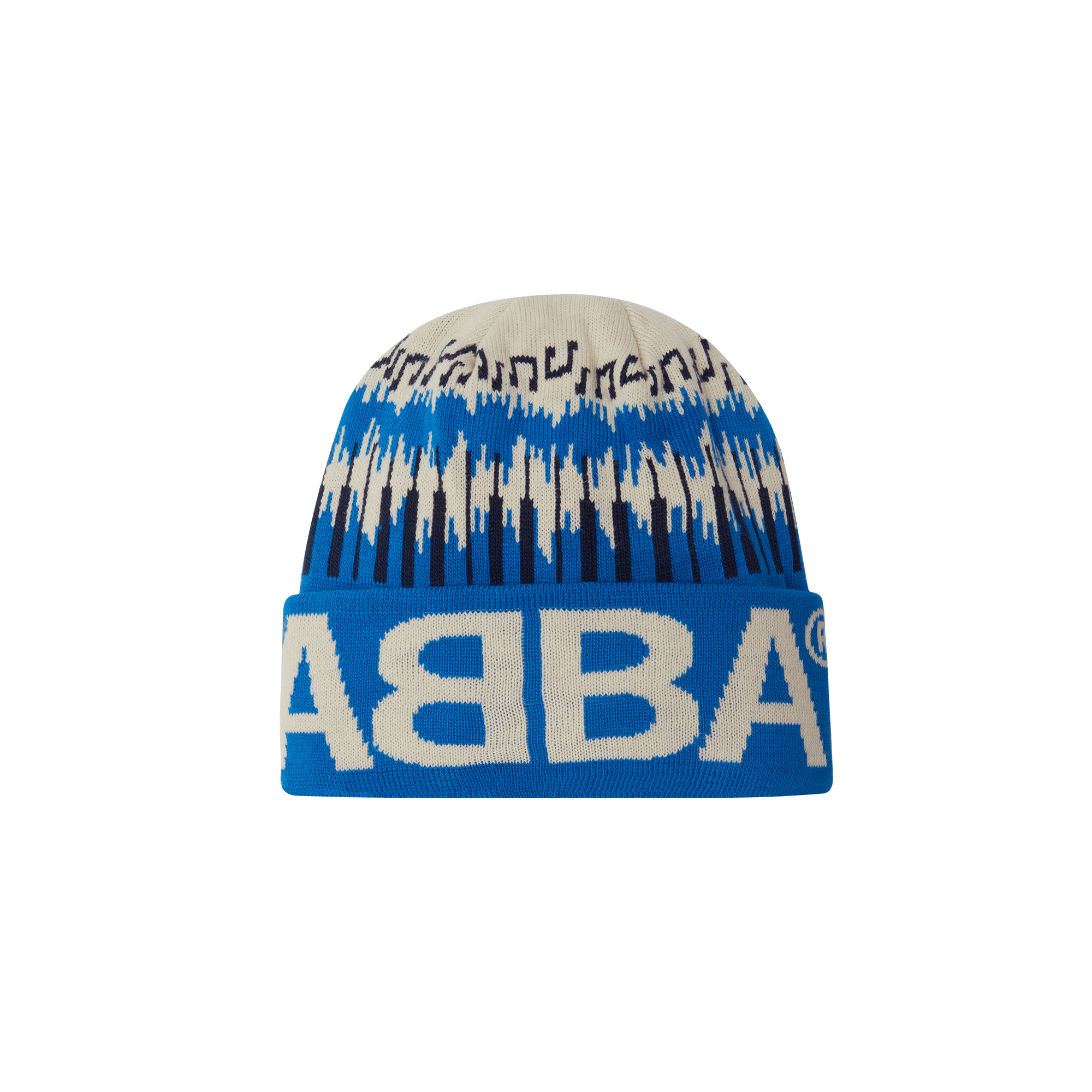 ABBA stickad mössa blå