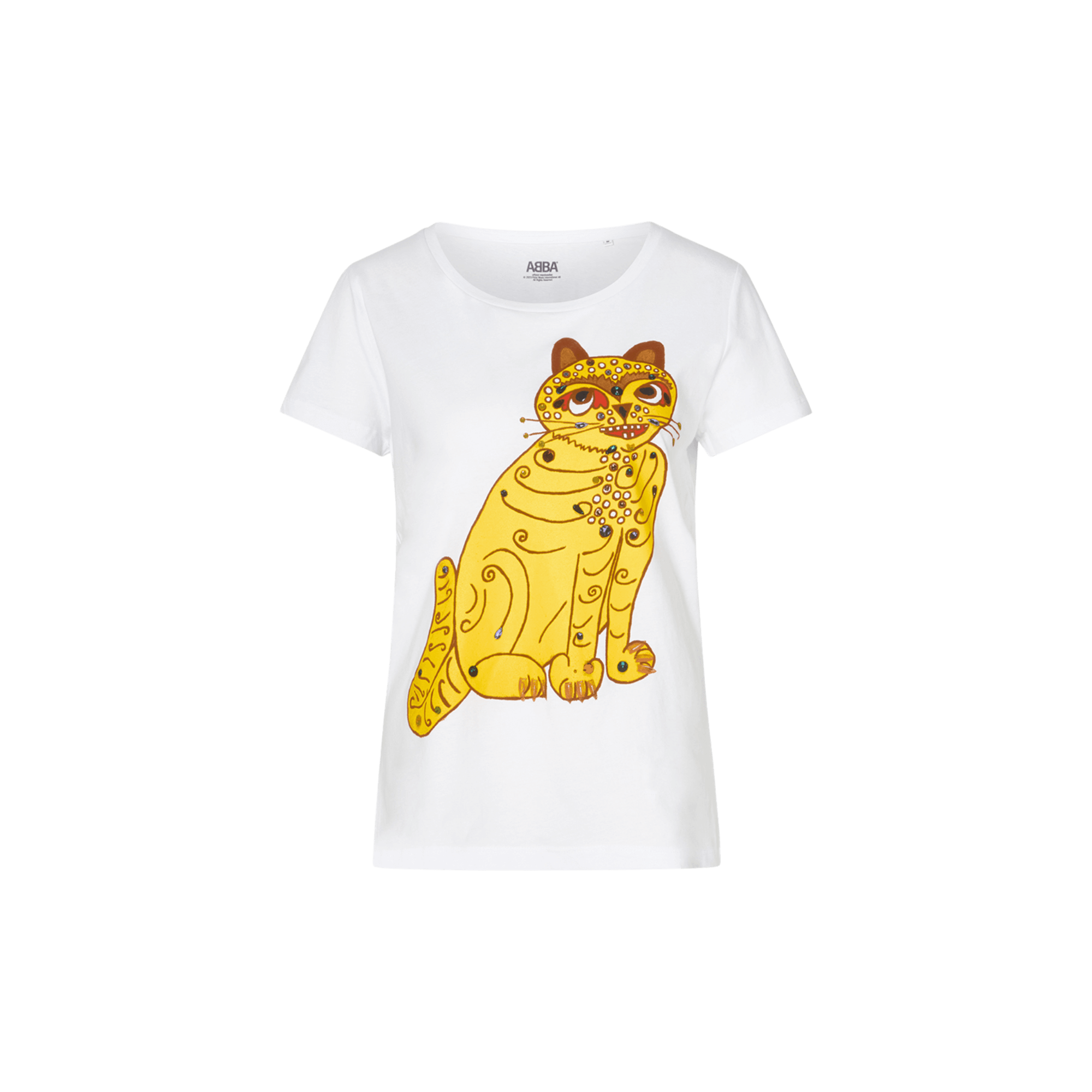 ABBA gul katt t-shirt
